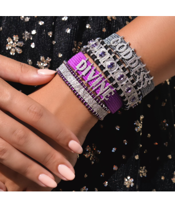 Bracelet Divine violet en argent vous aussi creer 