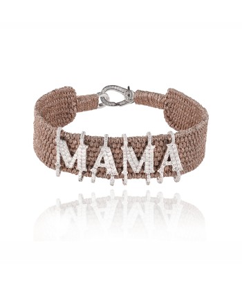 Bracelet Mama Rose Gold en argent brillant des détails fins