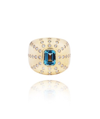 Marteen Gold Ring - Diamonds and Topaz acheter