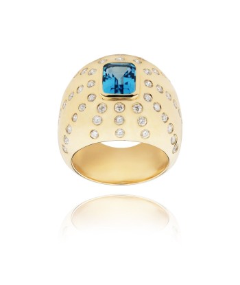 Marteen Gold Ring - Diamonds and Topaz acheter