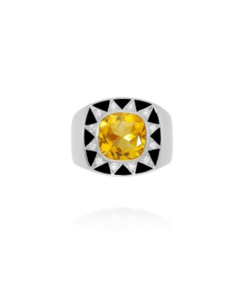 Stella Silver Ring - Black paiement sécurisé