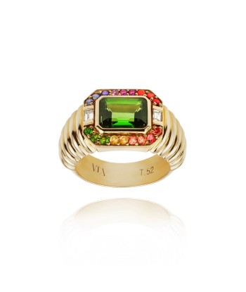 Macy Gold Ring, Green Tourmaline de la marque