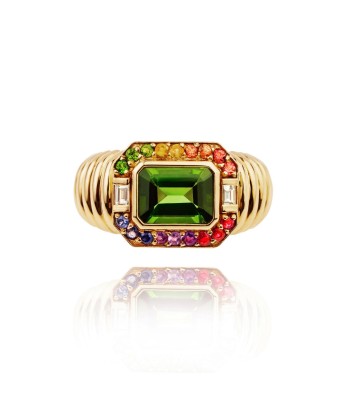 Macy Gold Ring, Green Tourmaline de la marque