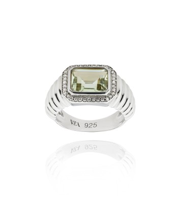 Marly Silver Ring, Green Amethyst Voir les baskets