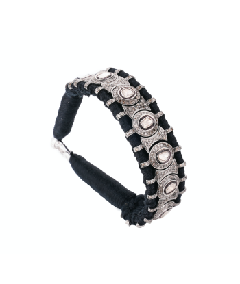 Sao Paulo Black and Diamond Polki Bracelet livraison gratuite