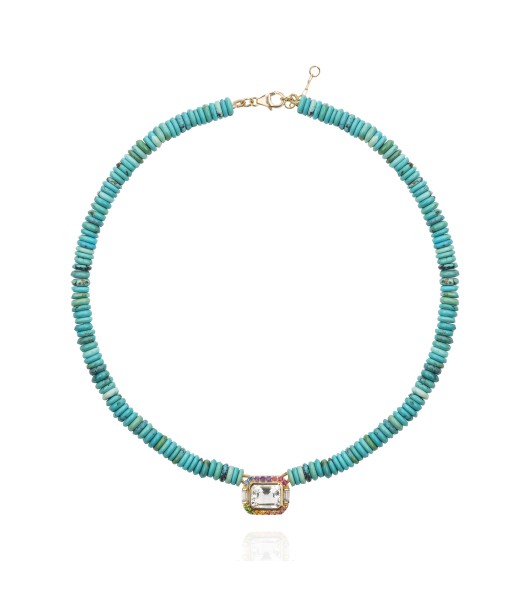 Molly turquoise and gold necklace chez Cornerstreet bien 