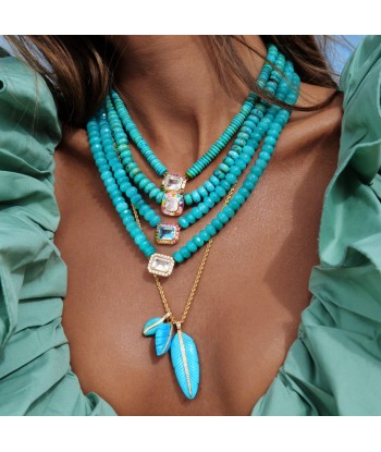 Molly turquoise and gold necklace chez Cornerstreet bien 