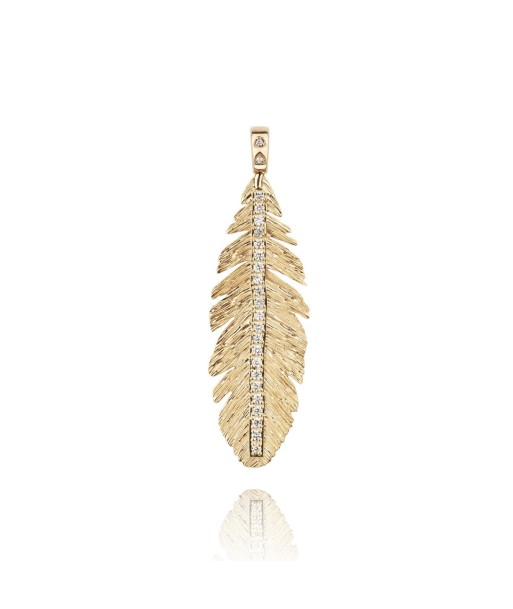 Feather gold pendant Comparez plus de prix