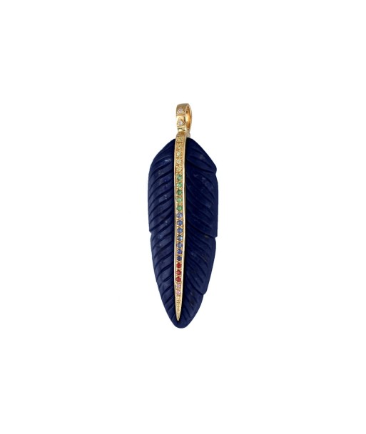 Multicolored Lapis feather pendant la livraison gratuite